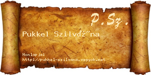 Pukkel Szilvána névjegykártya